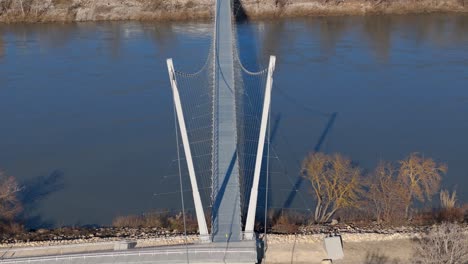 Sauveterre-suspended-bridge-over-Rhone-river-intended-for-pedestrians-and-cyclists