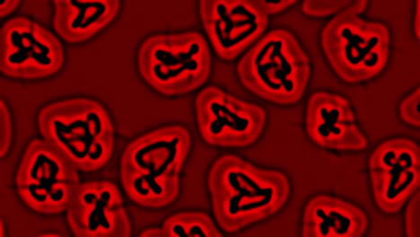 Simulation-of-red-cellular-material-under-microscope