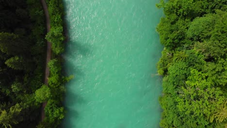 Luftaufnahme-Eines-Flusses,-Umgeben-Von-Wald