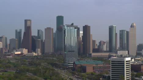 Drone-view-of-the-downtown-Houston-area