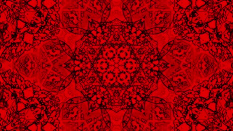 Red-pencil-sketch-style-animation-of-the-kaleidoscope-geometric-pattern