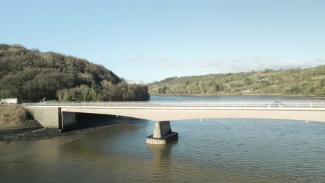 New-Concrete-Road-Bridge-Of-Youghal-Over-Blackwater-River-In-County-Cork,-Province-of-Munster,-Ireland