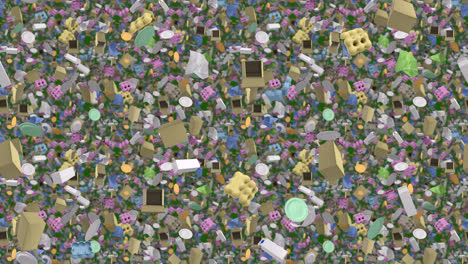 Deponie-Recycling-Papier-Hintergrund-Schleife-Kachel