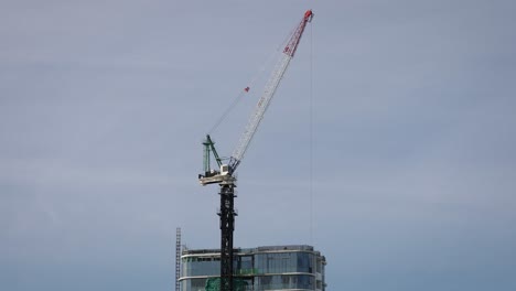 Close-view-of-McNab-crane-on-construction-site,-Gold-Coast,-Australia