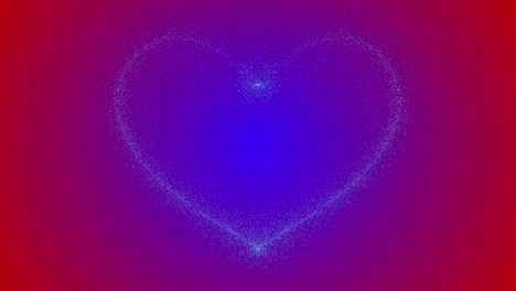 Love-heart-sparkle-glowing-firework-animation-shape-symbol-shooting-and-disappearing-on-gradient-colour-background-red-purple