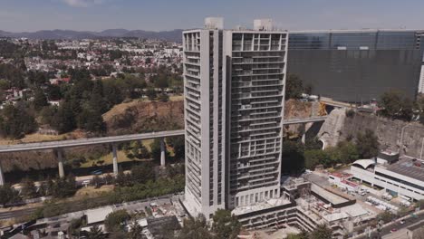 Aerial-View-of-Buildings-in-Santa-fe-Mexico,-near-la-mexicana