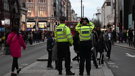 Police-Standing-in-Oxford-Street-Protecting-due-to-to-the-Israel---Gaza-war