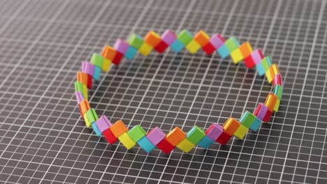 Colorful-and-cute-handmade-rainbow-paper-crown,-craftsmanship