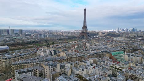 Paisaje-Urbano-De-París-Con-Tour-Eiffel,-Francia.