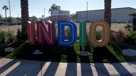 Indio,-California-large-multi-colored-letters-with-gimbal-video-walking-forward