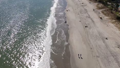 Strandspaziergänger-Im-Hyperlapse-Am-Myrtle-Beach,-South-Carolina
