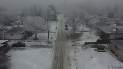 Wunderschöne-Winter-Luftaufnahmen-Der-Stadt-Winnipeg,-Kanada