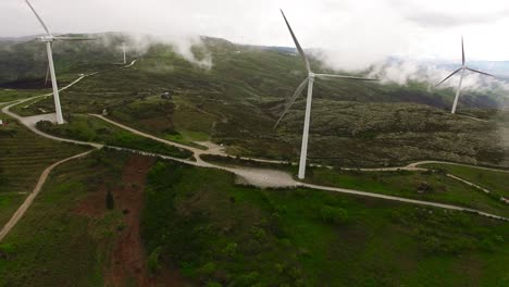 Turbina-Eólica,-Vista-Aérea-Del-Parque-Eólico