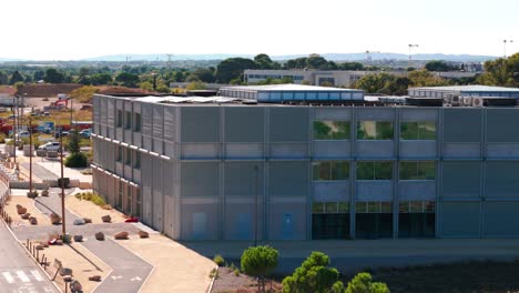 Aerial-establishing-shot-of-Investor-headquarters-in-downtown-Montpellier