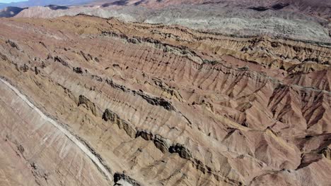Repeated-pattern-of-extreme-rock-canyon-terrain,-Canon-del-Indio,-ARG