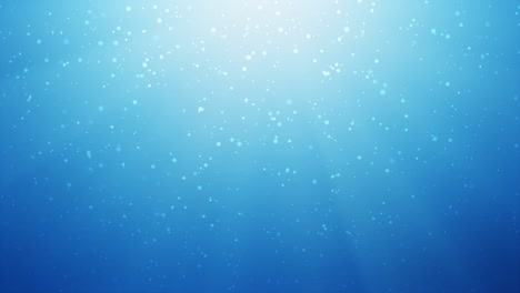 Abstract-Blue-Underwater-Background-with-floating-particles,-sunrays-and-bubbles