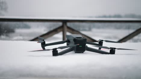 a-drone-on-a-snowy-surface