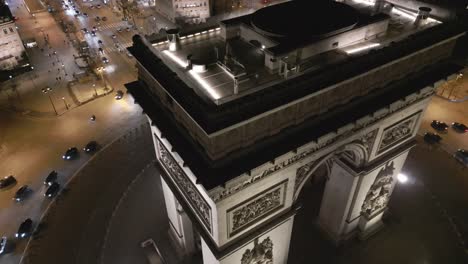 Terrace-of-Triumphal-Arch,-Paris-by-night-France