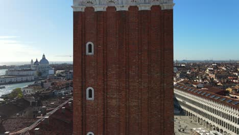 Aeria-view-Venice-city-and-the-bell-tower-of-the-basilica