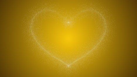Love-heart-sparkle-glowing-firework-animation-shape-symbol-shooting-and-disappearing-on-gradient-colour-background-gold-orange