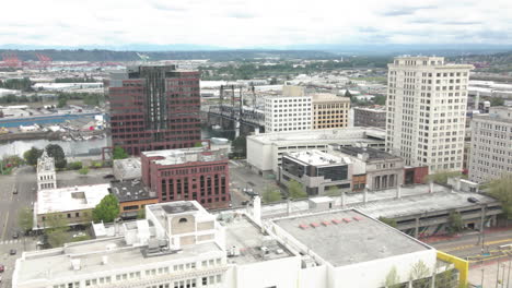 Luftaufnahme-Einer-Drohne-über-Der-Innenstadt-Von-Tacoma