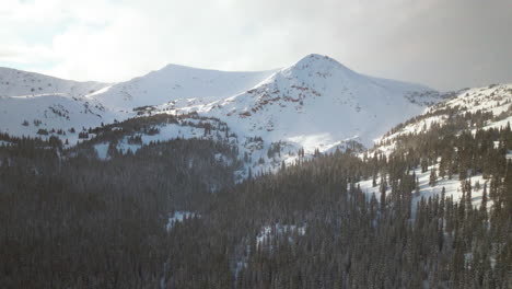 Avalancha-Terreno-Paso-De-Berthoud-Invierno-Parque-Escénico-Paisaje-Vista-Aérea-Dron-Travesía-Esquí-Snowboard-Berthod-Jones-Tarde-Colorado-Montañas-Rocosas-Picos-Bosque-Círculo-Movimiento-Correcto