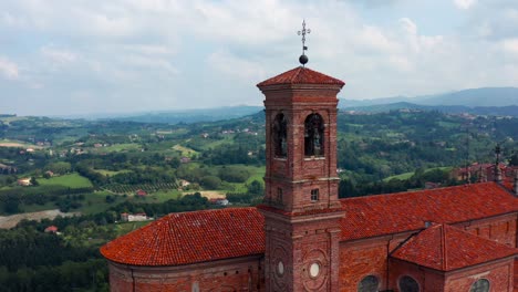 Bell-tower-of-Vicoforte-comune-in-Province-of-Cuneo-in-Italy