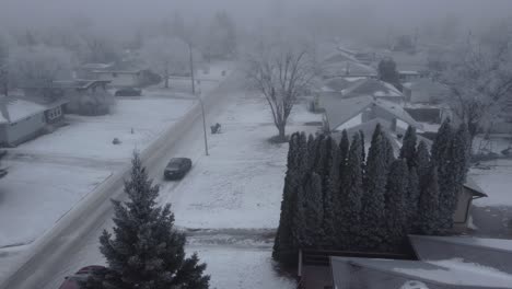 Wunderschöne-Winter-Luftaufnahmen-Der-Stadt-Winnipeg,-Kanada