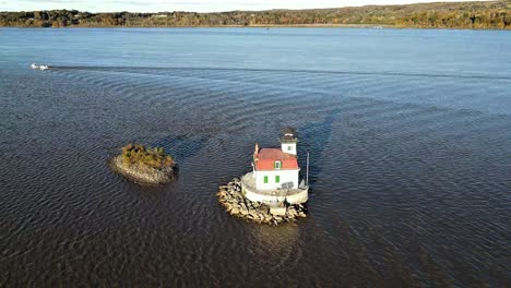 Faro-De-Esopus-Condado-De-Ulster-Nueva-York-Río-Hudson