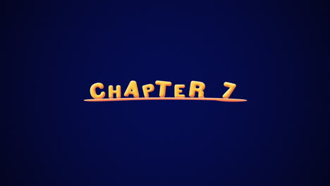 Chapter-7-Wobbly-gold-yellow-text-Animation-pop-up-effect-on-a-dark-blue-background-with-texture
