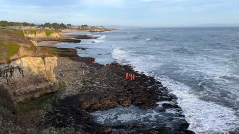 Meeresbiologen-Führen-Feldforschungen-An-Der-Küste-Von-Santa-Cruz-Durch