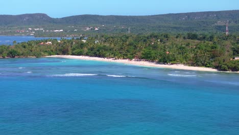 Playa-La-Playita-Beach-At-Las-Galeras-In-Samana-Peninsula,-Dominican-Republic