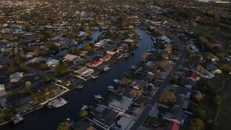 Aerial-of-Apollo-Beach,-Florida-homes