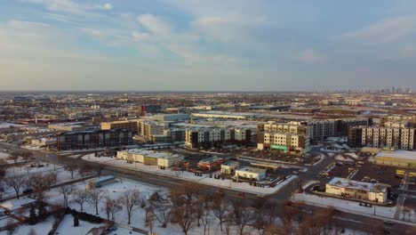 Wunderschöne-Winter-Luftaufnahmen-Der-Stadt-Winnipeg,-Kanada