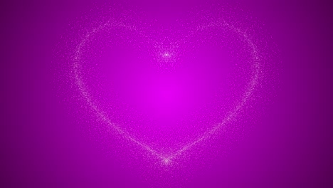 Love-heart-sparkle-glowing-firework-animation-shape-symbol-shooting-and-disappearing-on-gradient-colour-background-pink-white