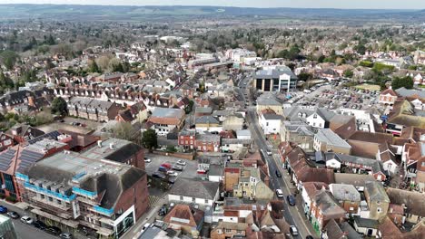 Sevenoaks-Town-Kent-Reino-Unido-High-Street-Drone,aérea