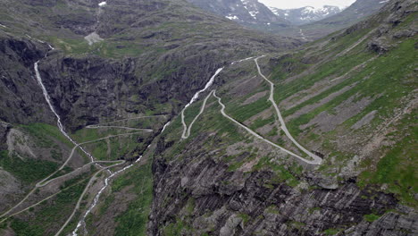 Wide-aerial-shot-of-the-Trollstigen-in-Norway
