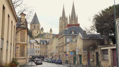 A-view-of-the-historic-buildings-of-the-city-of-Caen-in-the-Calvados-region-of-France