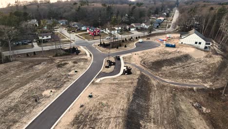 Nuevas-Construcciones-En-Un-Desarrollo-De-Viviendas-En-Muskegon,-Michigan.