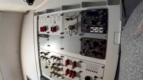Panel-of-switches-within-a-navy-cargo-jet