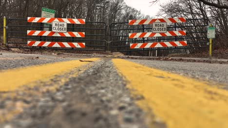 Signs-and-fence-marking-the-road-closure-at-beach-Street