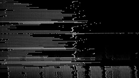 Schwarz-weiße-Analoge-VHS-statische-Textur-Mit-Harten-Linien-Auf-Altem-Fernseher