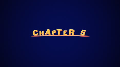 Chapter-5-Wobbly-gold-yellow-text-Animation-pop-up-effect-on-a-dark-blue-background-with-texture