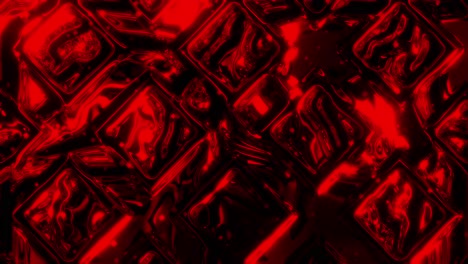 Animation-Eines-Computergenerierten-Hintergrunds-Aus-Roten,-Glänzenden-Glaswürfeln