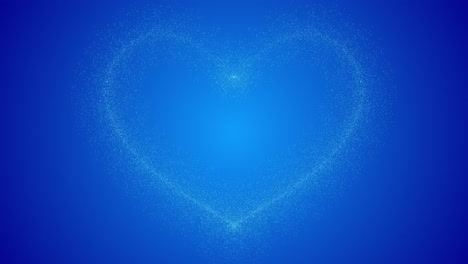Love-heart-sparkle-glowing-firework-animation-shape-symbol-shooting-and-disappearing-on-gradient-colour-background-blue