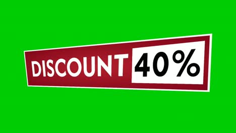 Discount-40%-text-percent-animation-motion-graphics-on-red-rectangle