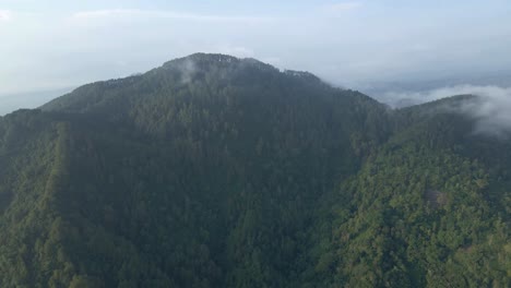 Fly-over-mountains-with-dense-forests