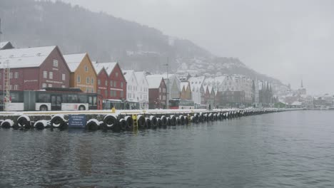 Bryggen-in-Bergen-in-the-winter