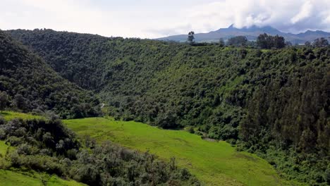 film-clip-approaching-a-canyon-full-of-vegetation-at-the-foothills-of-the-pasochoa-volcano,-Ecuador