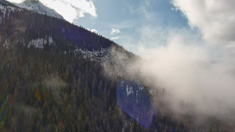 Malerische-Schneebedeckte-Berglandschaft-Und-Bäume